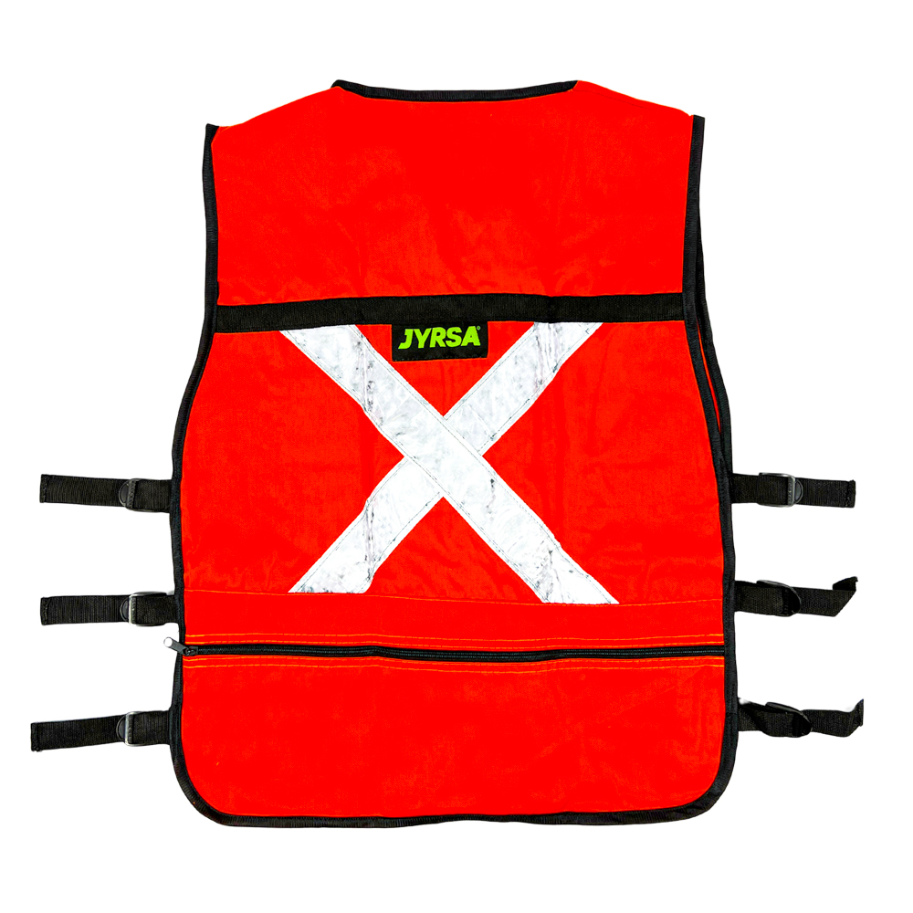 Chaleco JYRSA tipo Rescatista abierto 100% algodón color Anaranjado