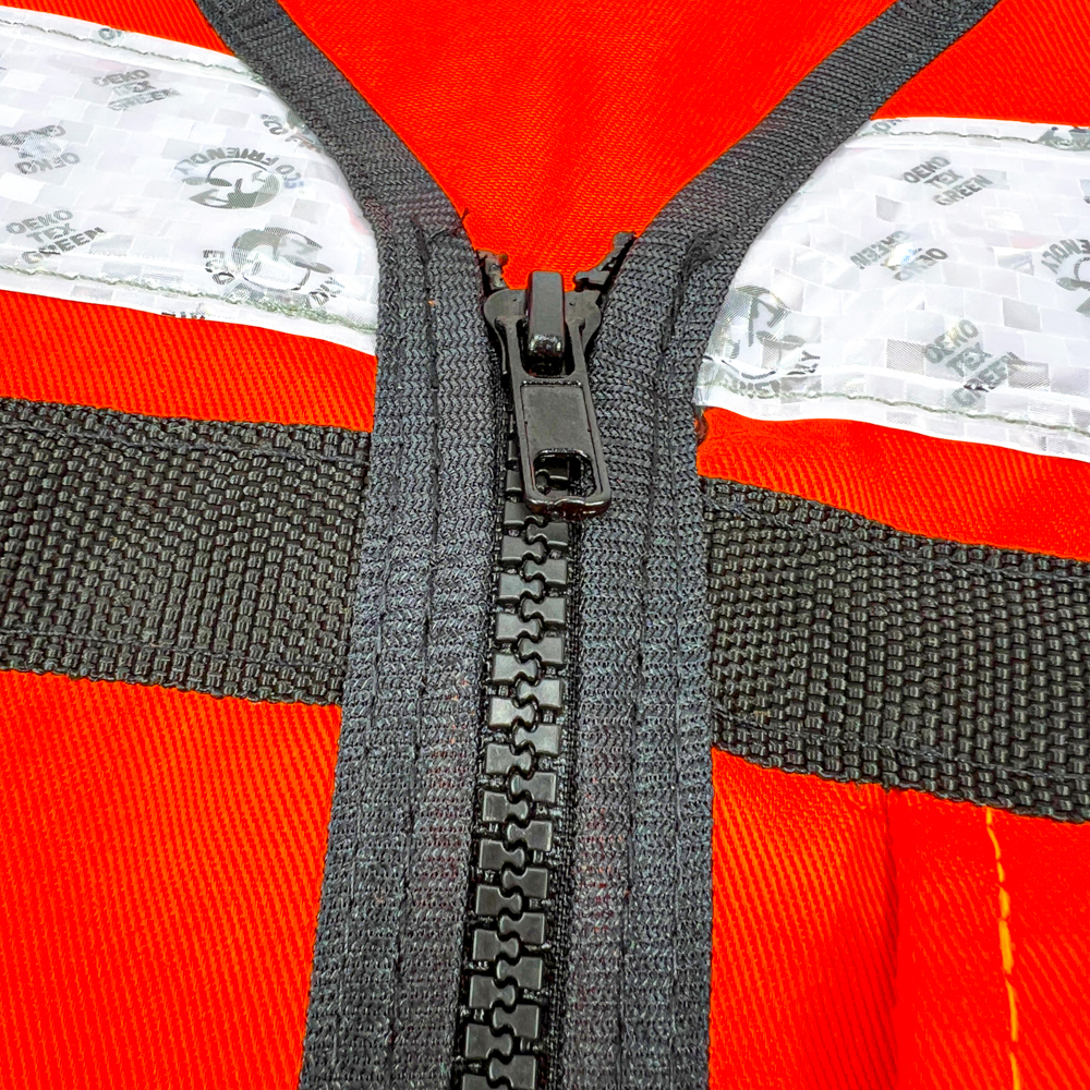 Chaleco JYRSA tipo Rescatista abierto 100% algodón color Anaranjado