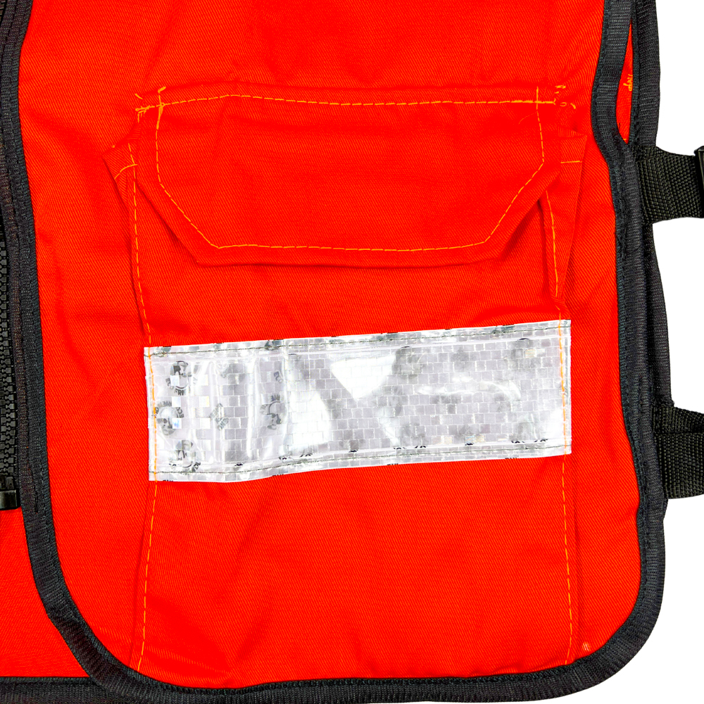 Chaleco JYRSA tipo Rescatista abierto 100% algodón color Anaranjado