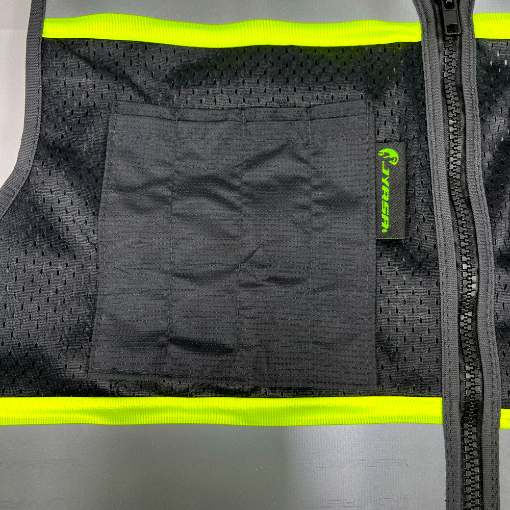 Chaleco JYRSA tipo Ejecutivo Ventilado color Negro - Rojo