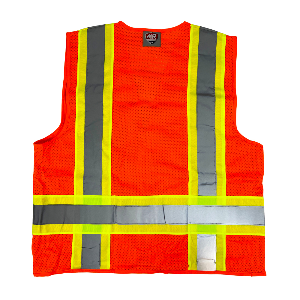 Chaleco MR tipo Rescatista alta visibilidad color Anaranjado