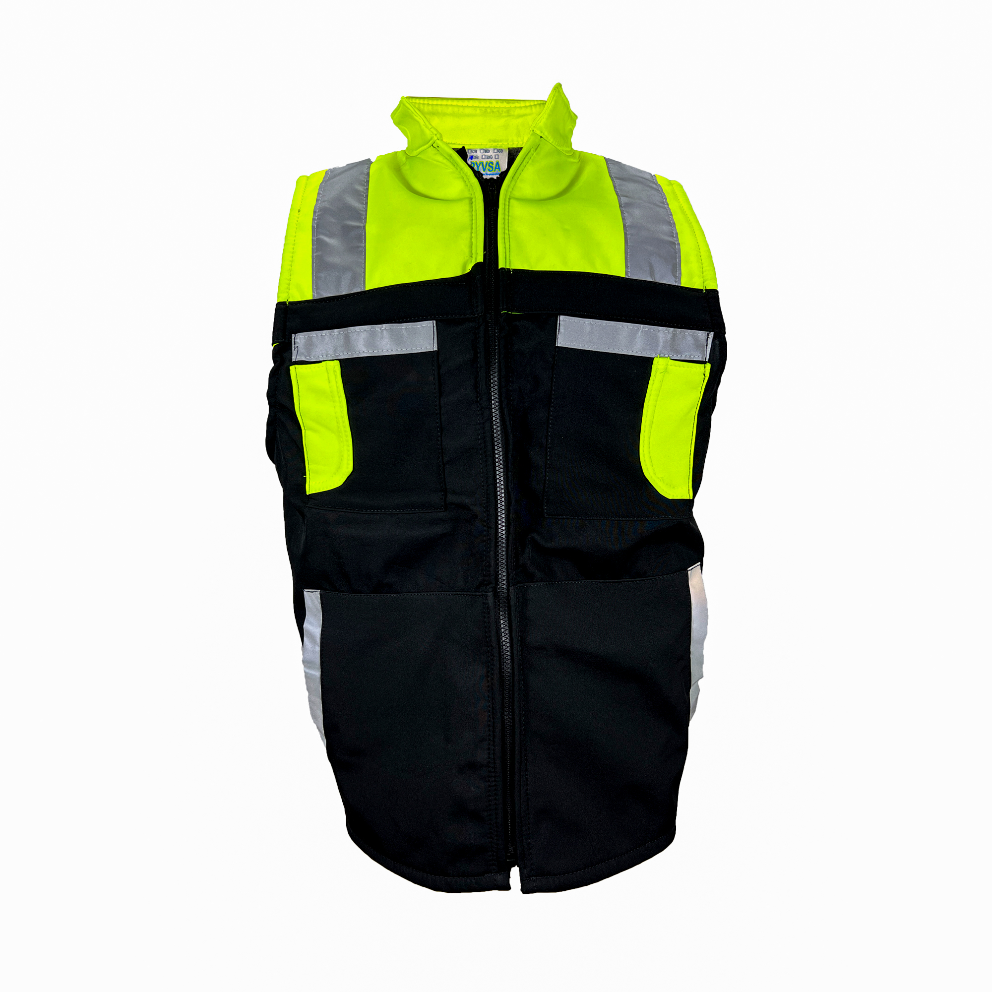 Chaleco Térmico Polar RYVSA tipo Brigadista bicolor Amarillo-Negr