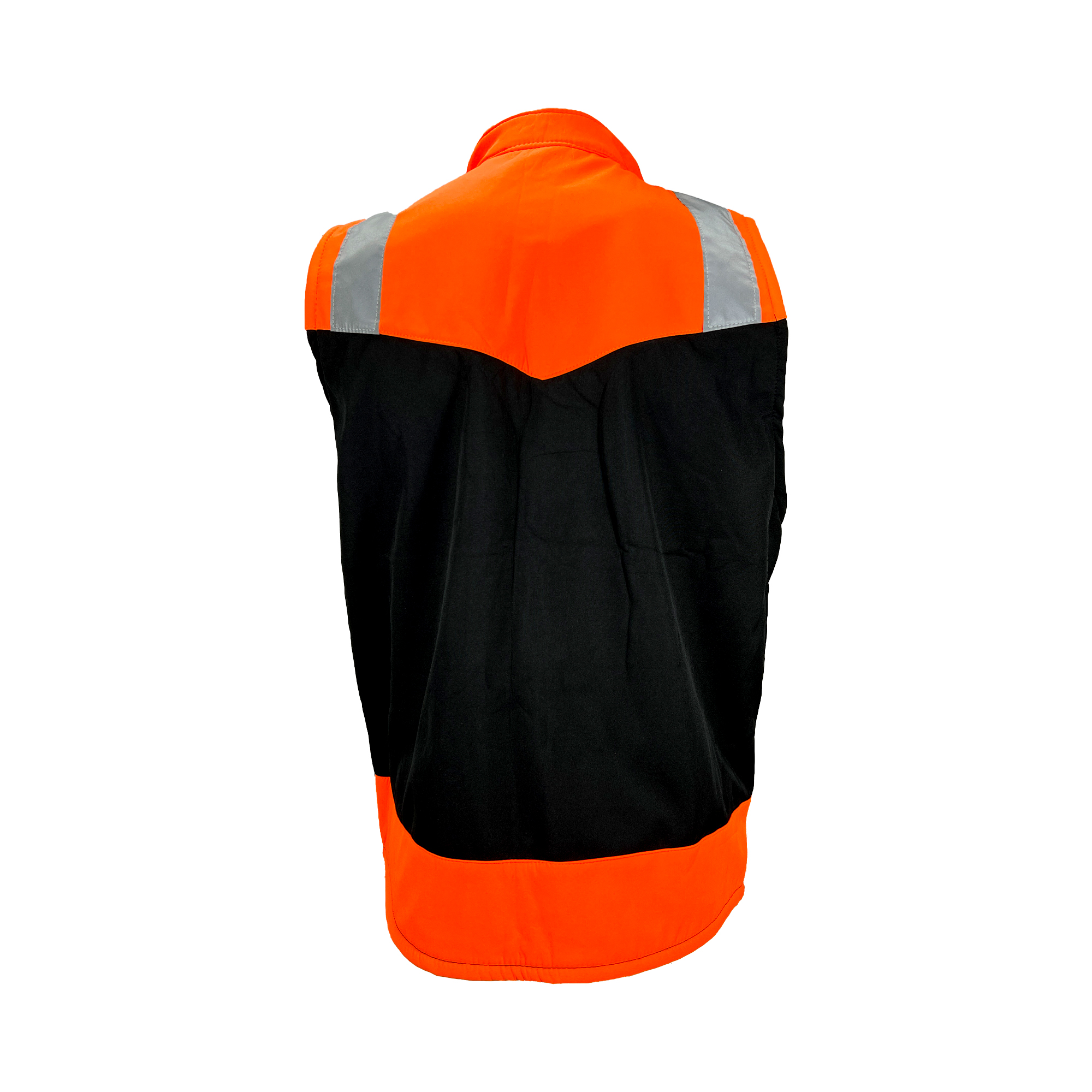 Chaleco Térmico Polar RYVSA tipo Brigadista bicolor Anaranjado-Ne