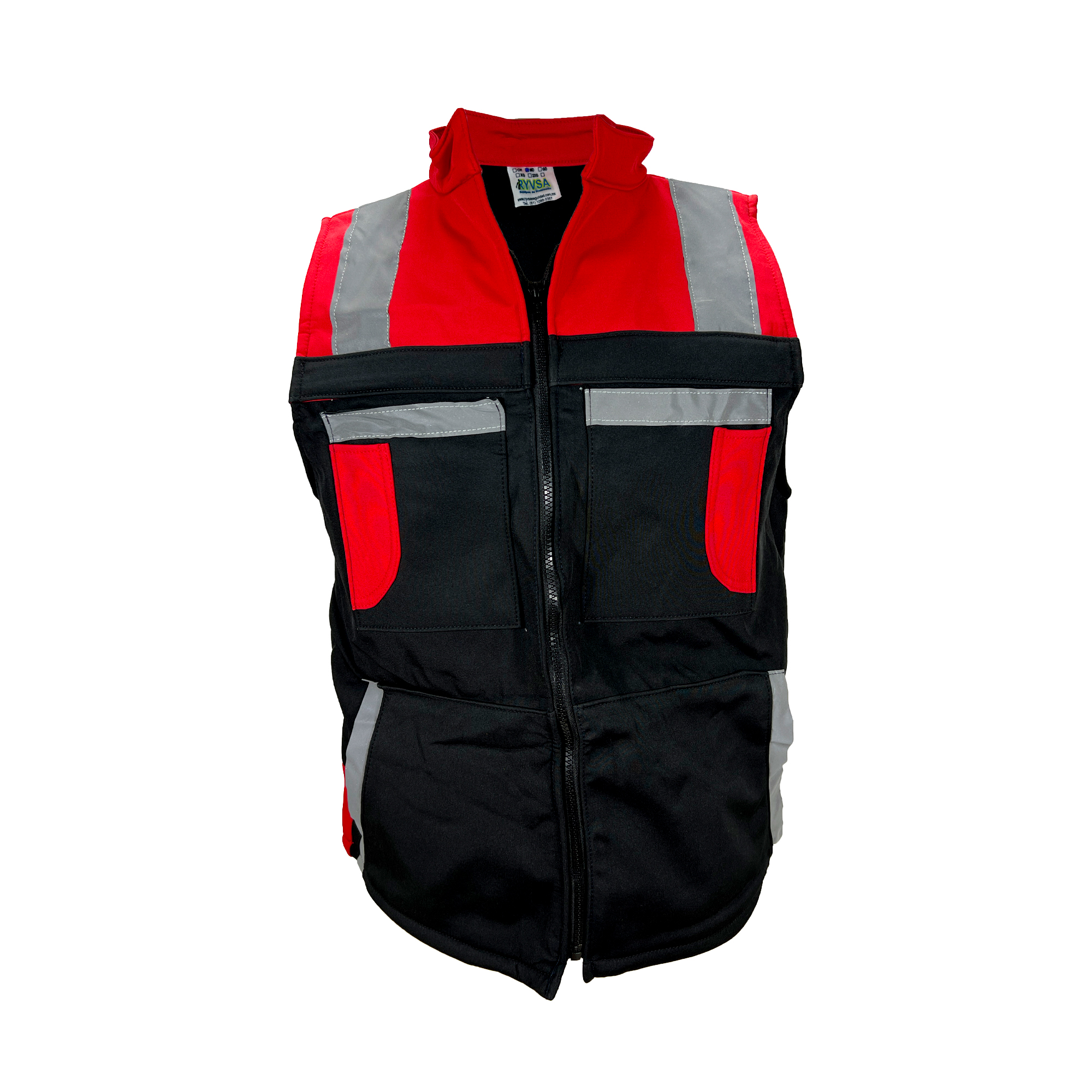 Chaleco Térmico Polar RYVSA tipo Brigadista bicolor Rojo-Negro