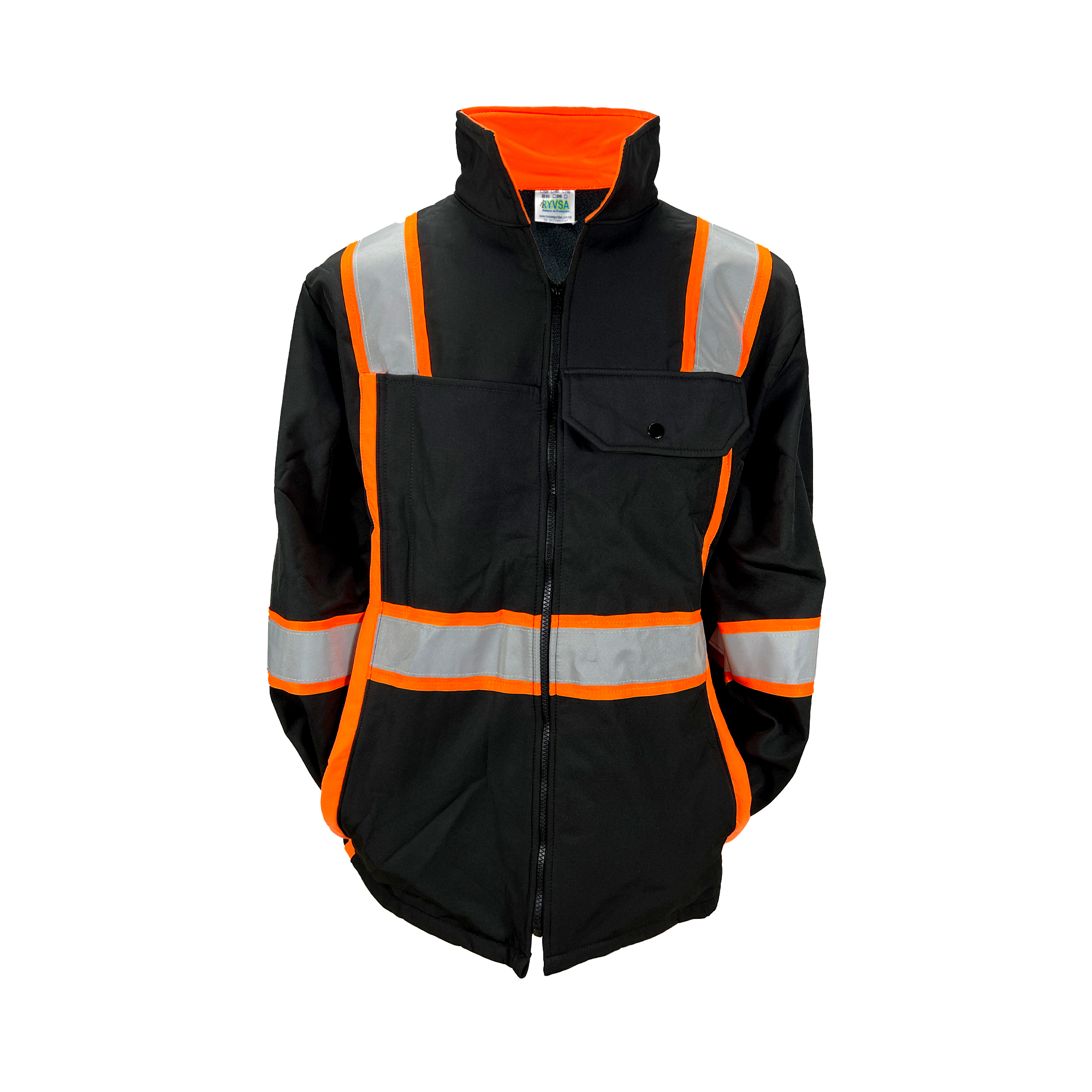 Chamarra Térmica RYVSA color Negro con reflejante