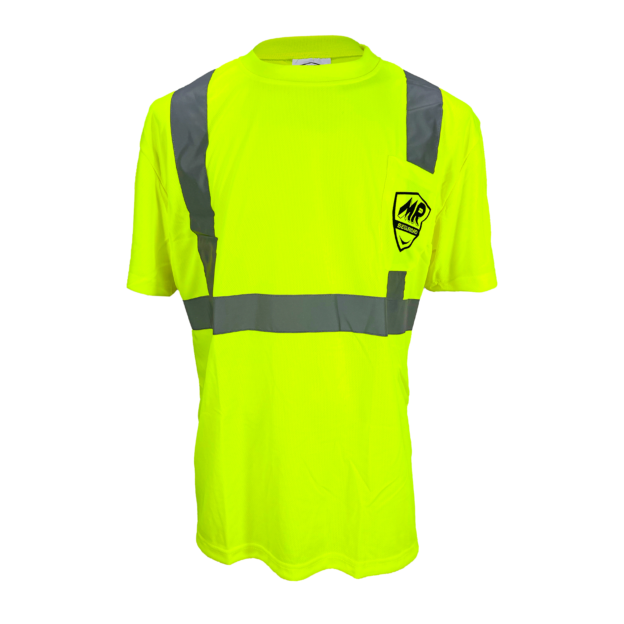 Playera Manga Corta color Amarillo Alta Visibilidad con reflejant