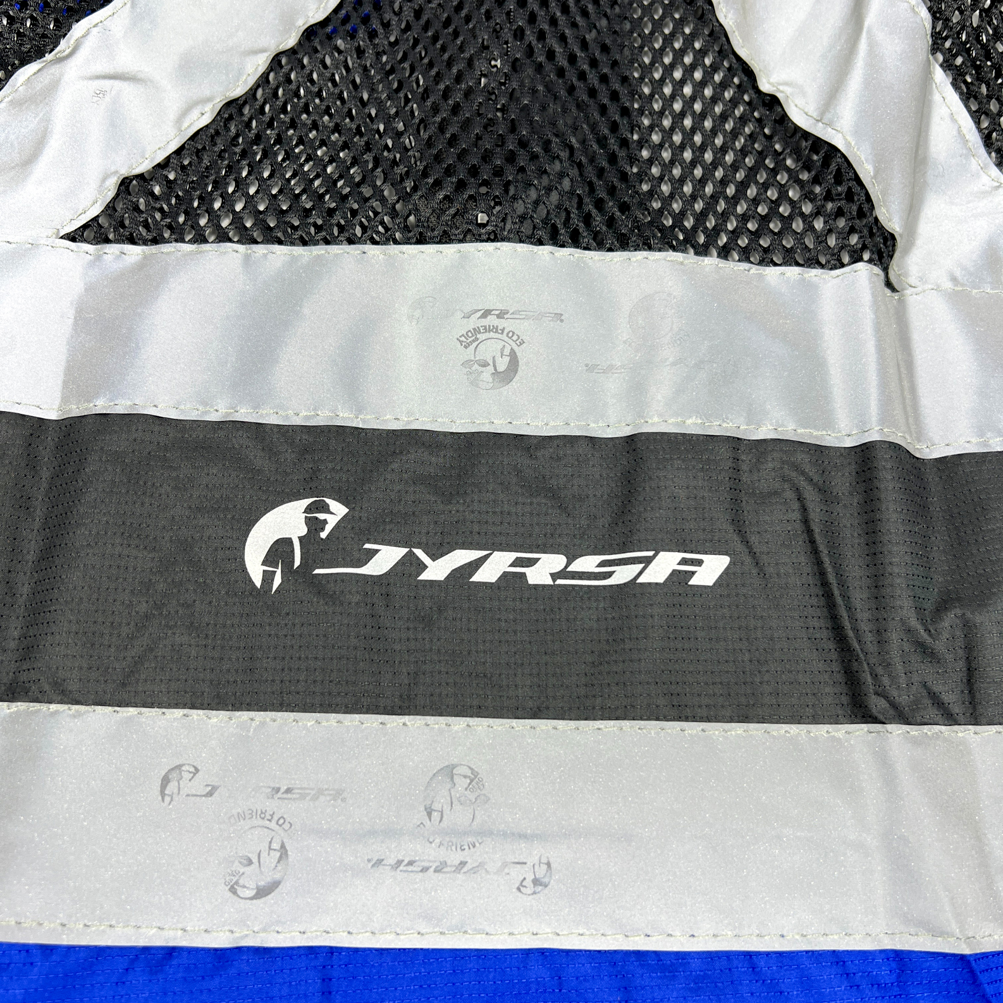 Chaleco JYRSA tipo Ejecutivo de Malla alta visibilidad Bicolor Azul Rey-Negro