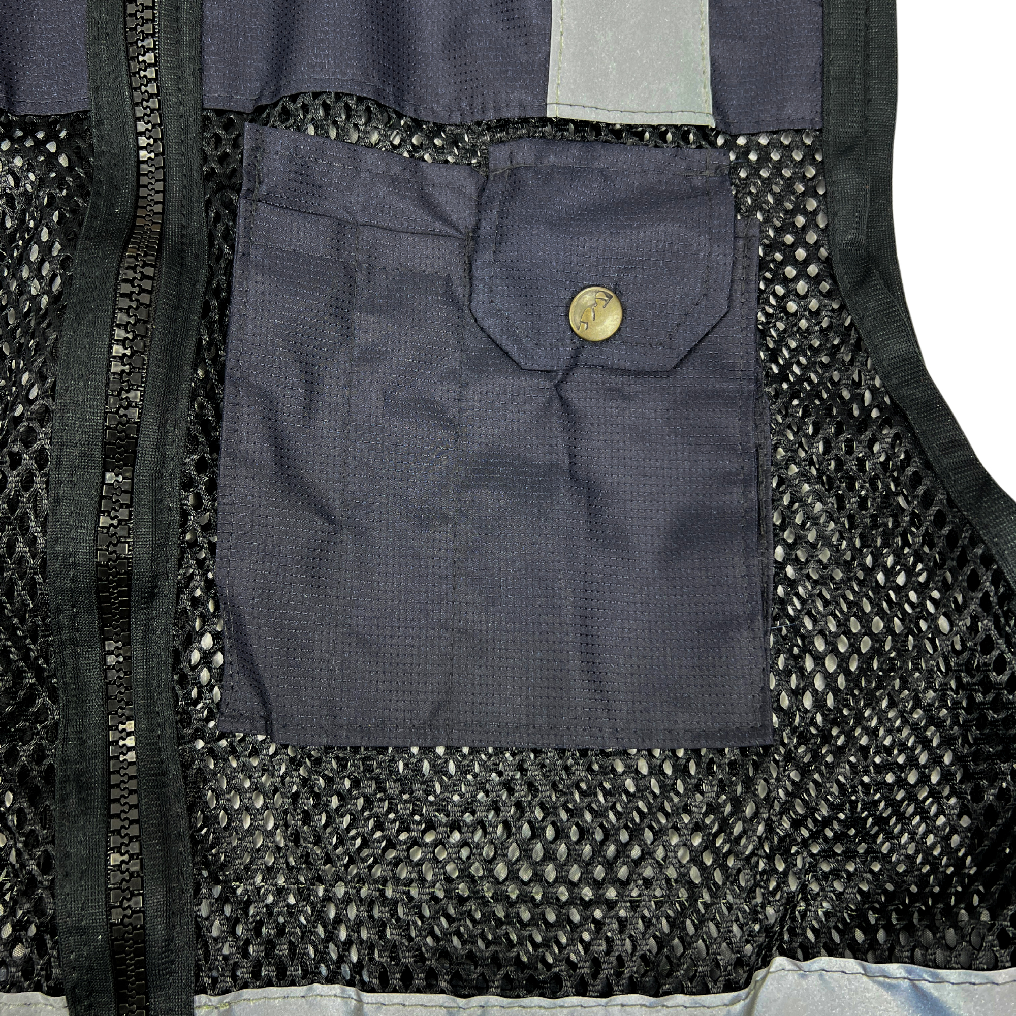 Chaleco JYRSA tipo Ejecutivo de Malla alta visibilidad Bicolor Azul Marino-Negro