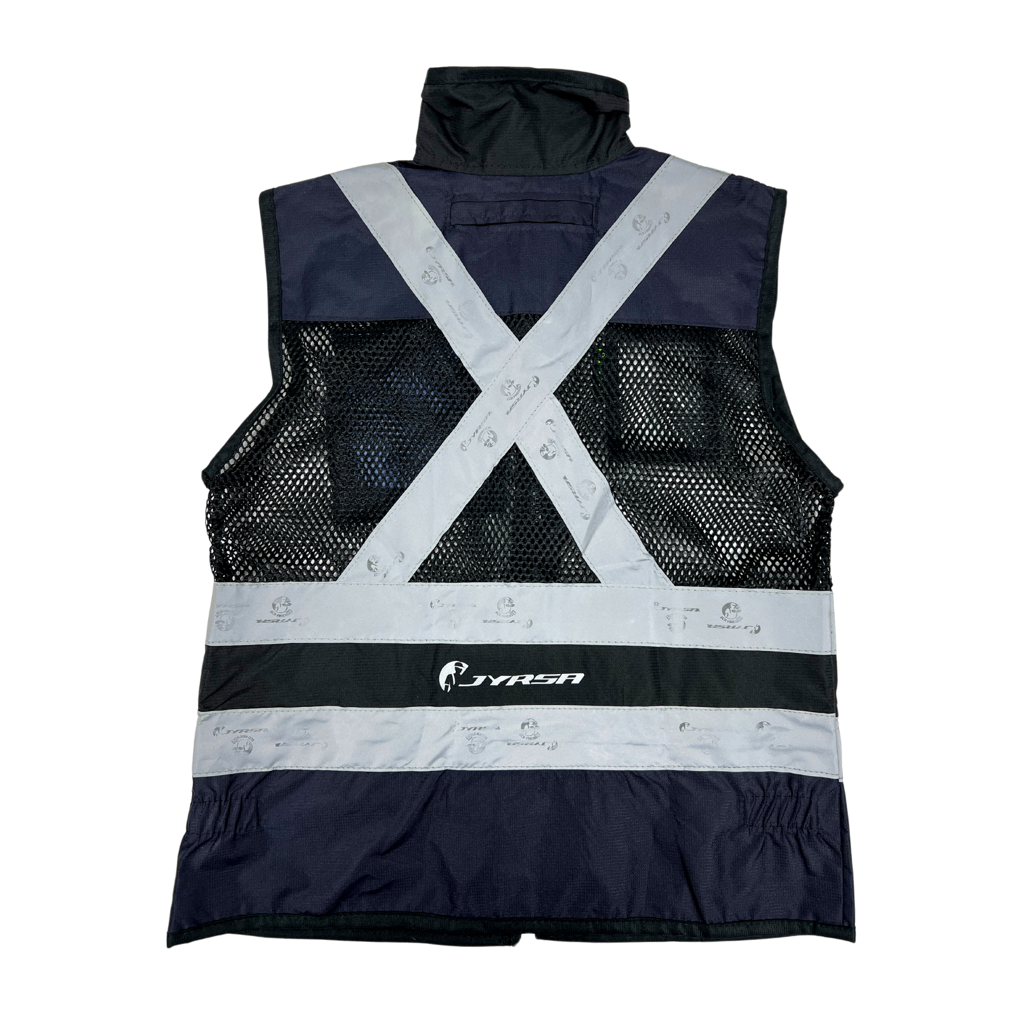 Chaleco JYRSA tipo Ejecutivo de Malla alta visibilidad Bicolor Azul Marino-Negro
