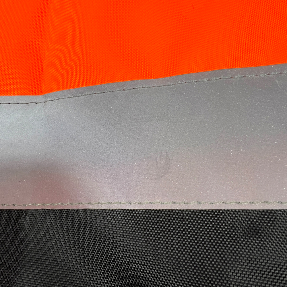 Chaleco JYRSA tipo Ejecutivo con reflejante Bicolor Negro-Anaranjado de alta visibilidad