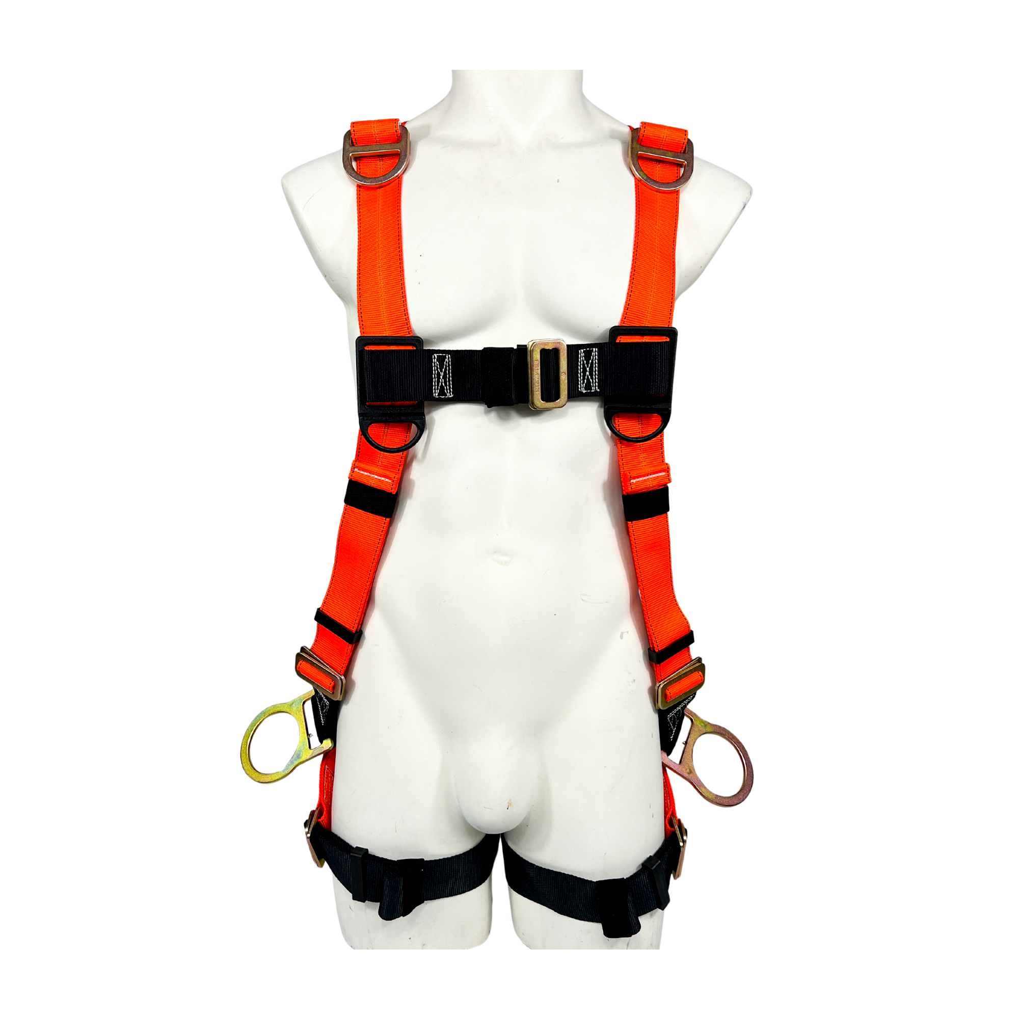Arnés Poliéster color Naranja para cuerpo completo con 5 argollas tipo “D” marca JOSTEIN