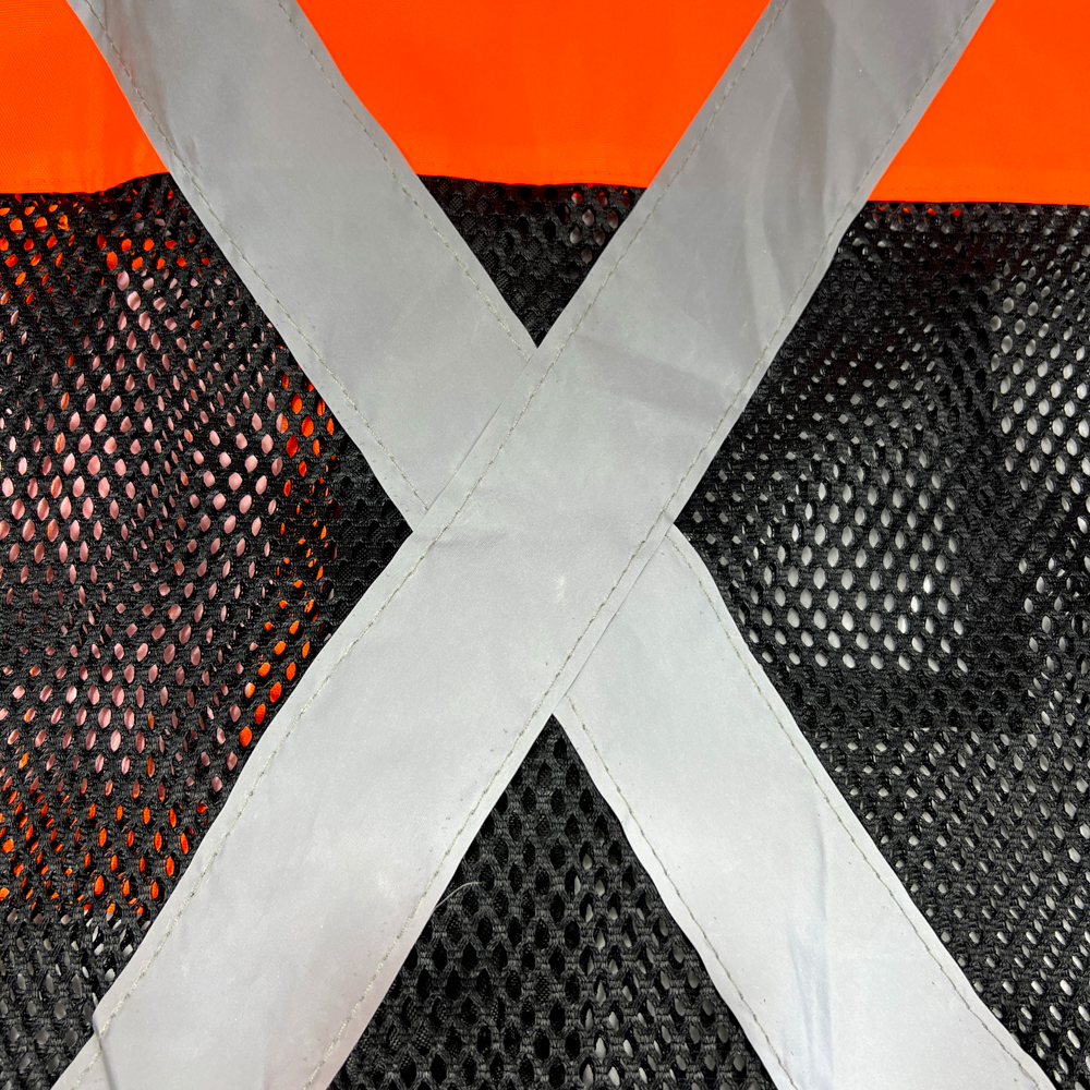 Chaleco JYRSA tipo Ejecutivo de Malla alta visibilidad Bicolor Anaranjado-Negro