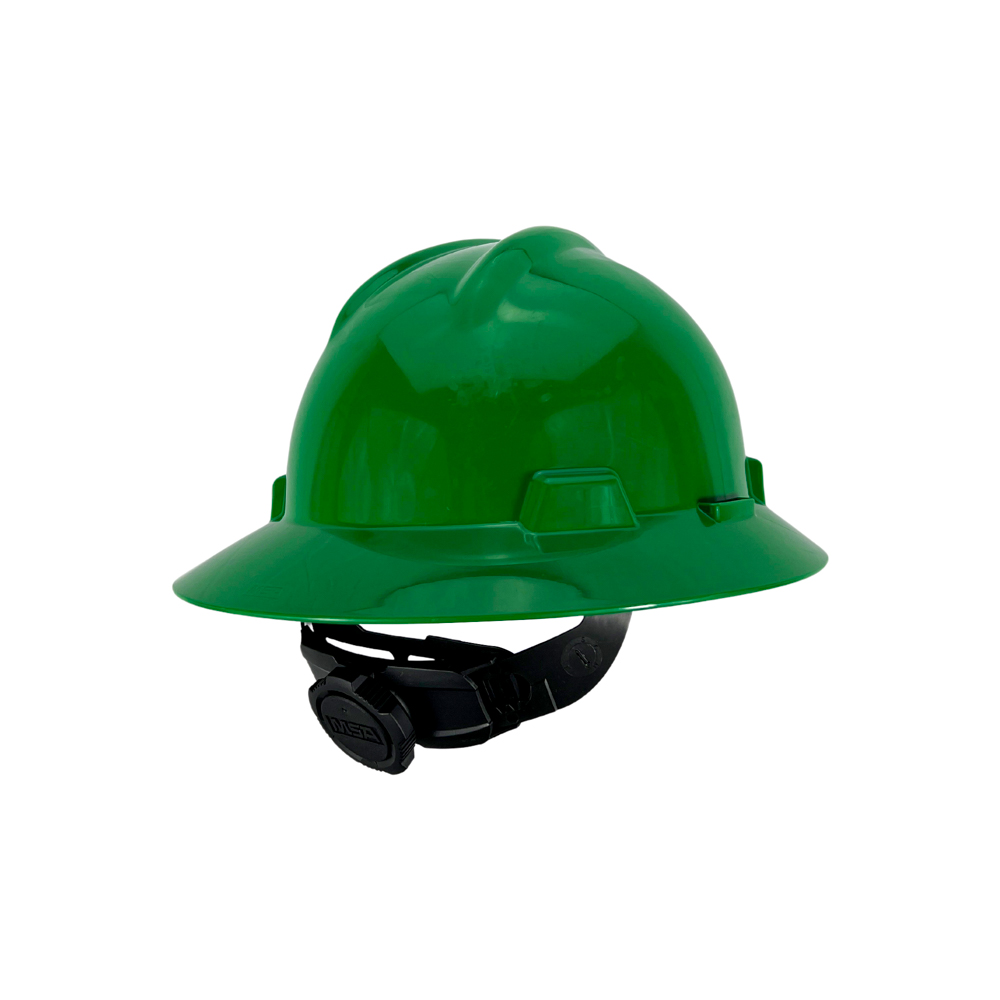 Casco MSA Ala Ancha ajuste Matraca Verde