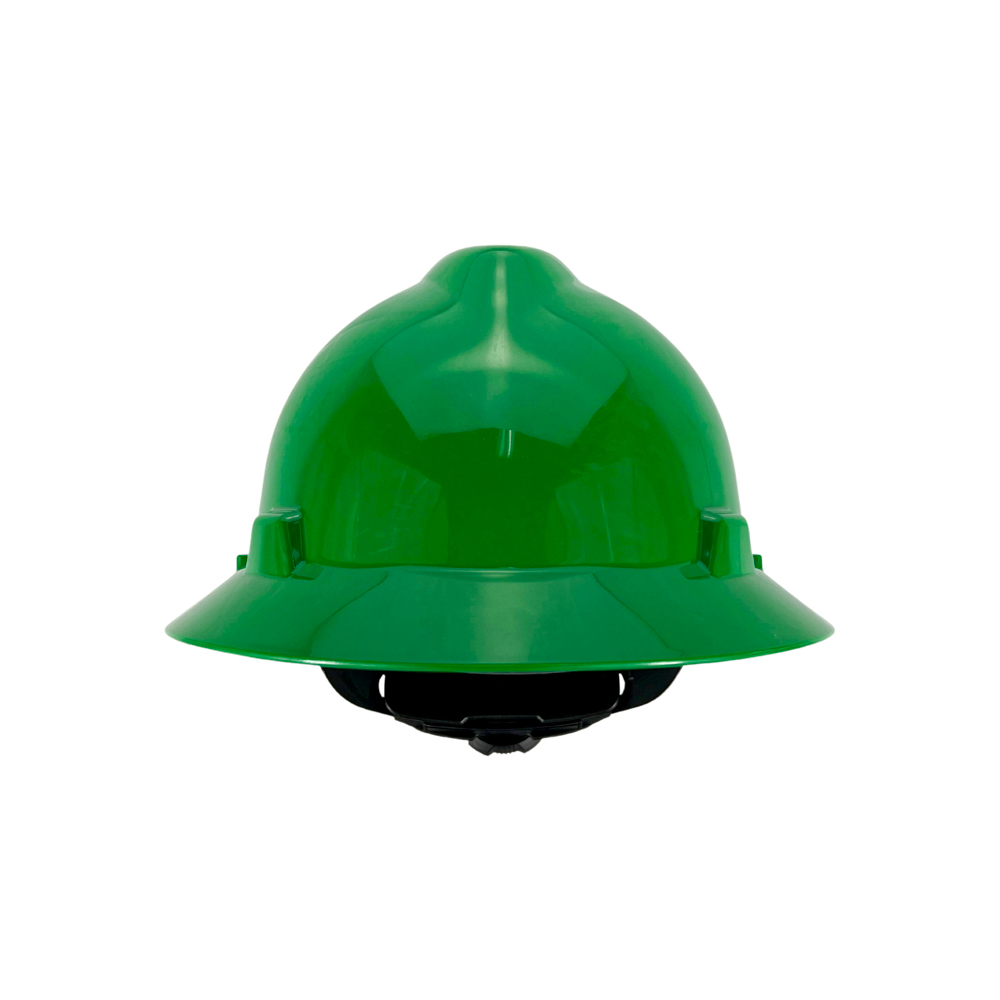 Casco MSA Ala Ancha ajuste Matraca Verde