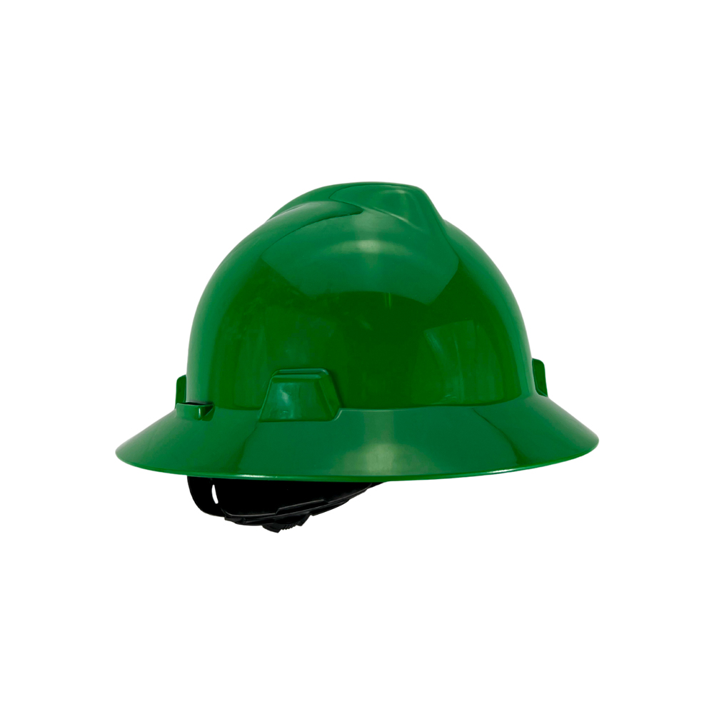 Casco MSA Ala Ancha ajuste Matraca Verde